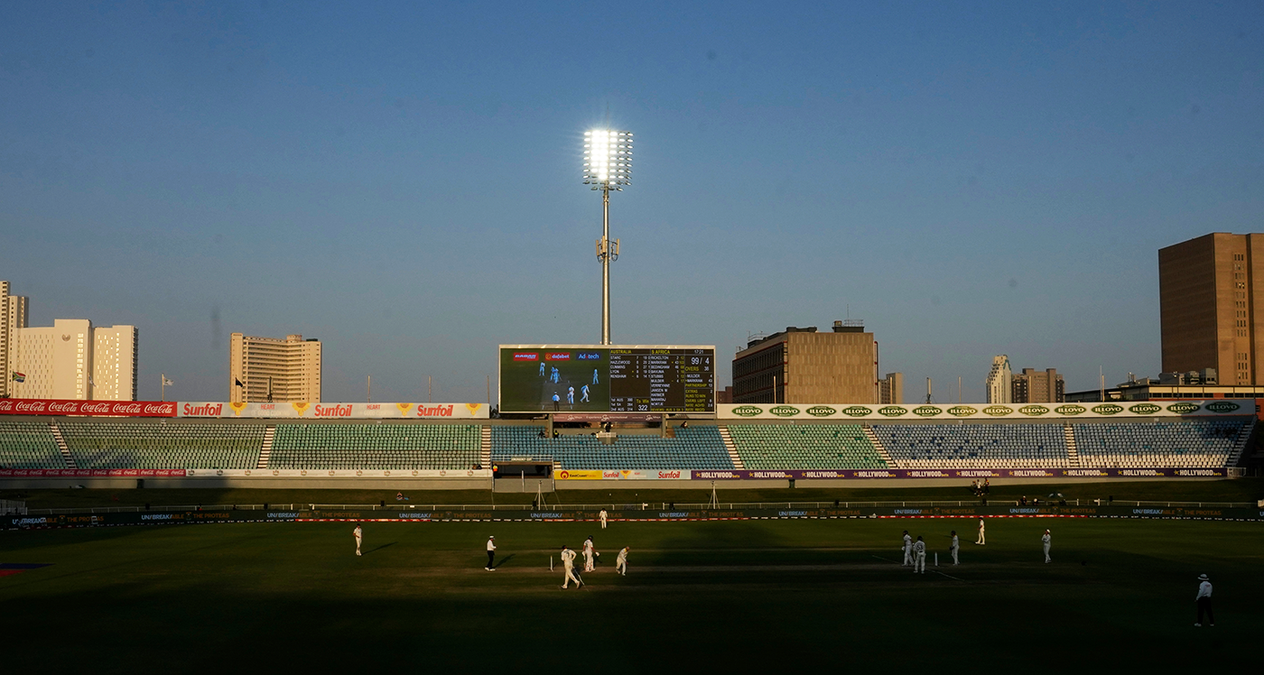 A general view of the match at Kingsmead, Durban