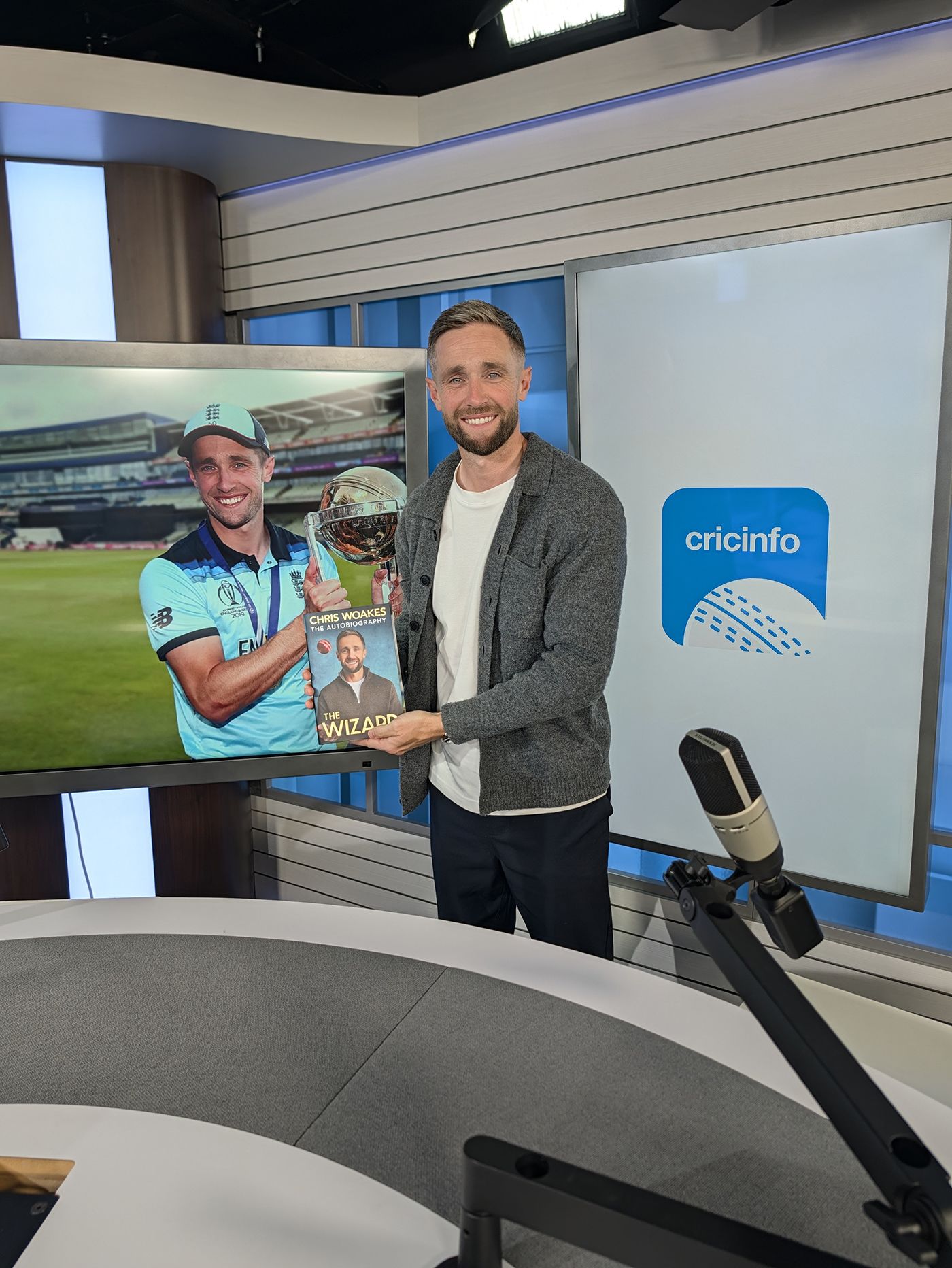 Chris Woakes with his autobiography