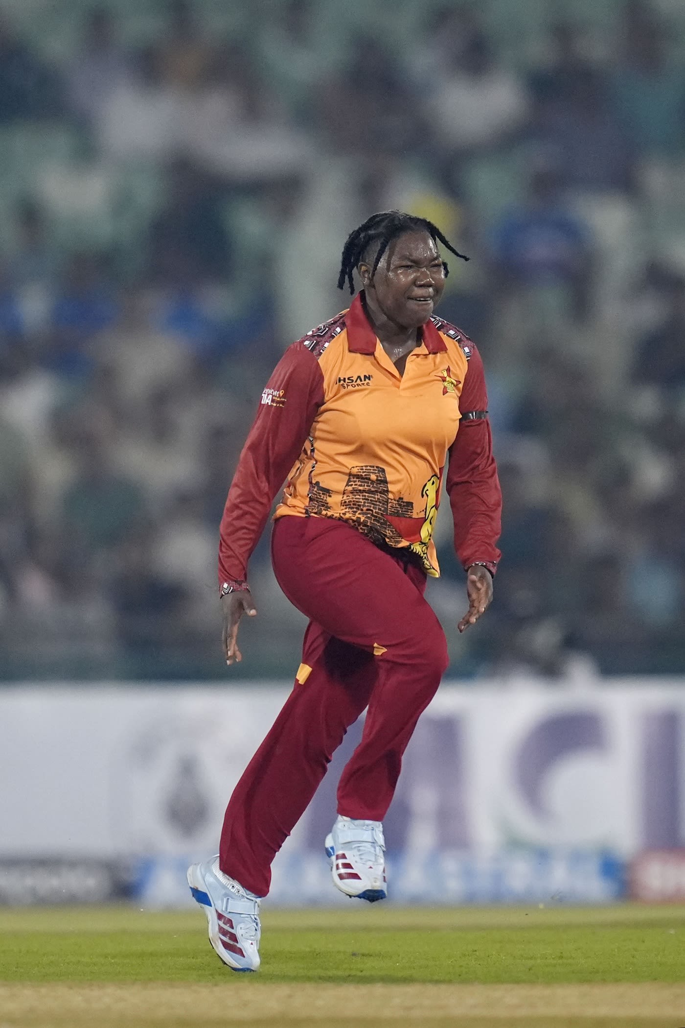 Nyasha Gwanzura took three wickets in her first two overs