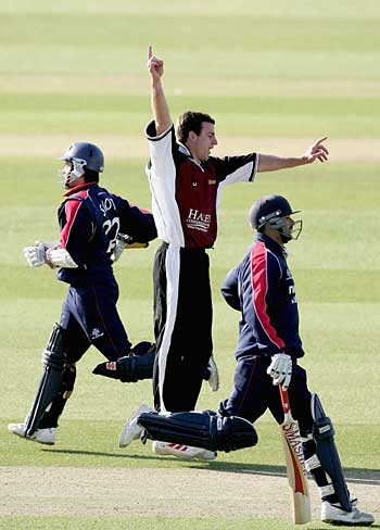 Johann Louw celebrates at Lord's