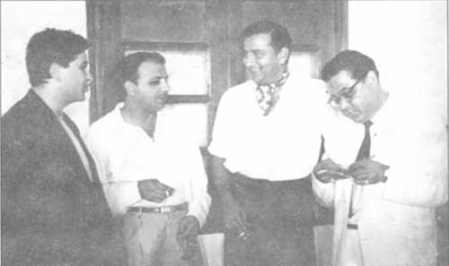 Fazal Mahmood (second from the right) at a dinner party