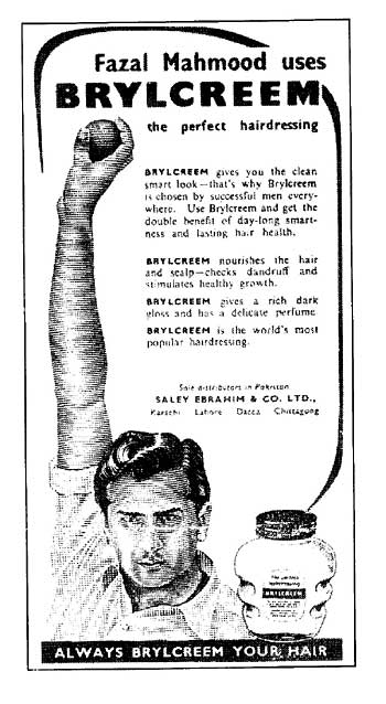 Fazal Mahmood brylcreem ad