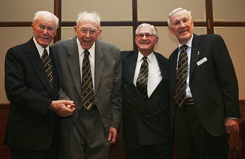 Bill Brown, Bill Johnston, Neil Harvey and Sam Loxton