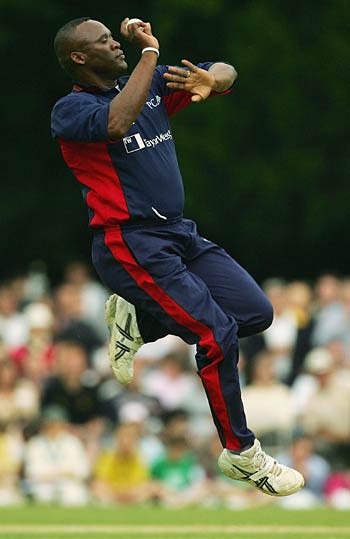 The veteran Devon Malcolm in action