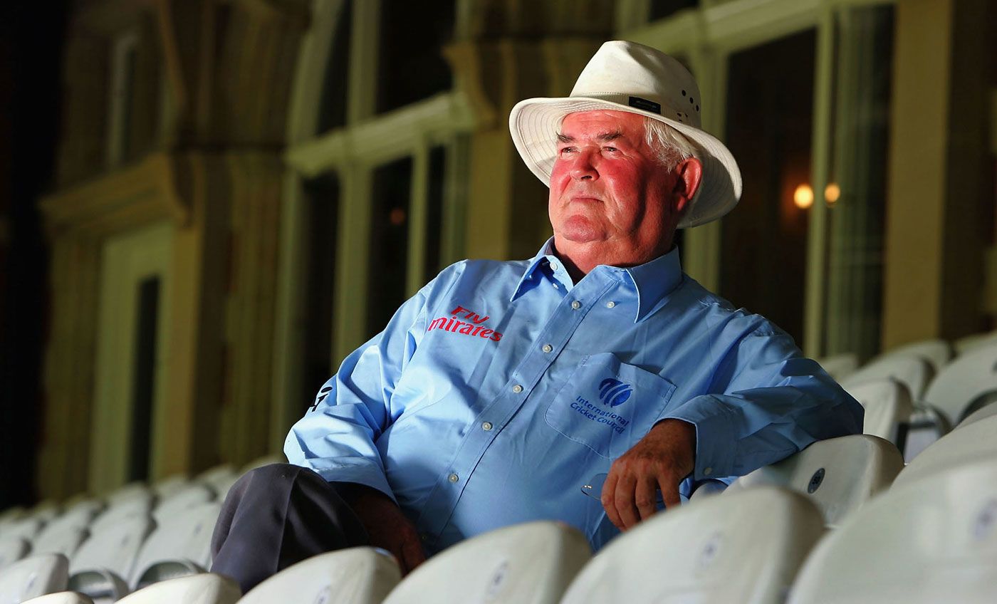 David Shepherd before his final international appearance