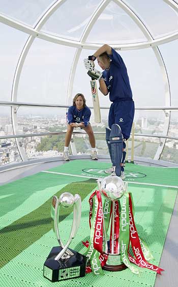 Clare Conner and Rosalie Birch in the London Eye