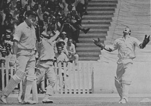 Denis Lindsay catches Keith Stackpole