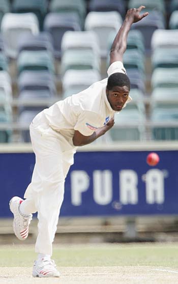 Shawn Gillies in action on his first-class debut