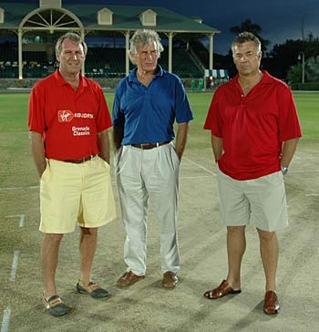 John Lever, John Snow and Neal Radford in Antigua