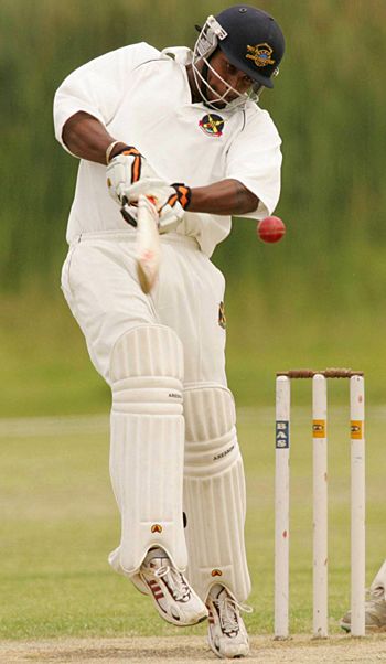 Steven Outerbridge in action for the ICC Winter Training Camp XI