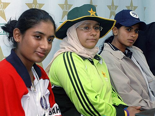 The captains of India, Pakistan and Sri Lanka attend a press briefing for the Asia Cup