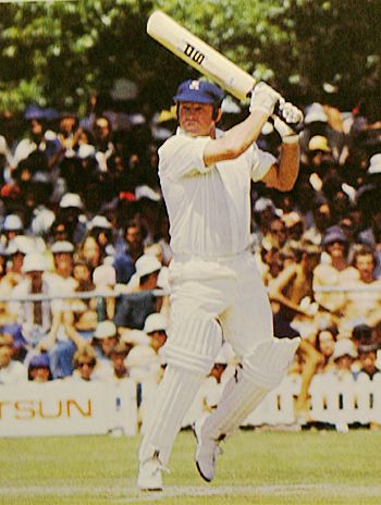 Eddie Barlow batting in his final season in first-class cricket