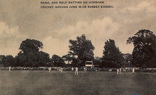 Ranji and Albert Relf batting at Horsham