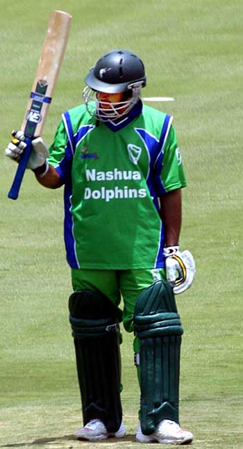 Ahmed Amla celebrates his fifty