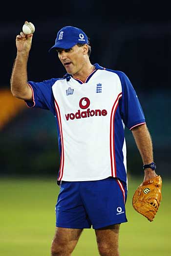 Tim Boon organises a fielding session
