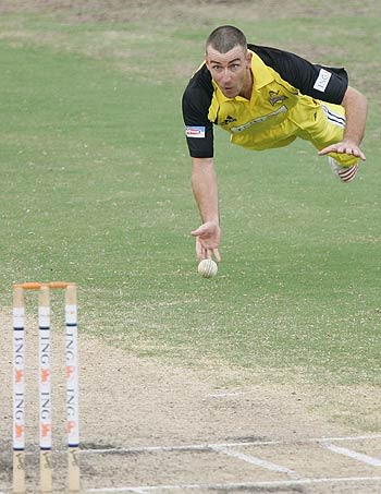 David Bandy dives attempting a direct hit