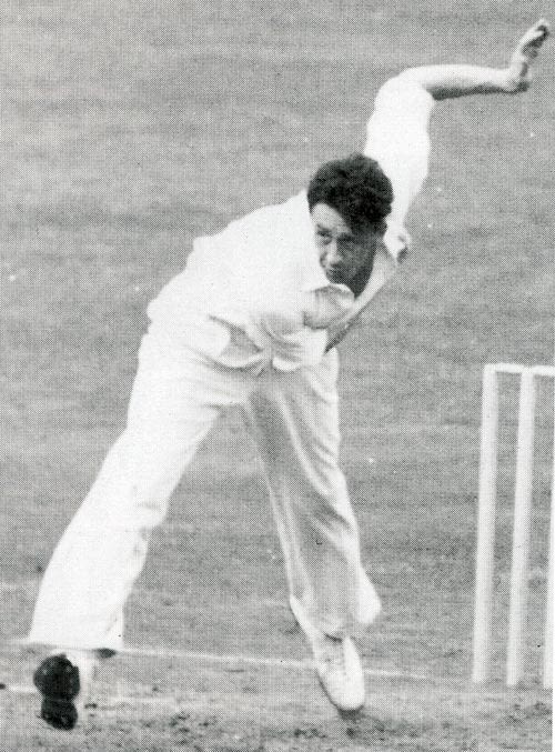 Brian Statham in full flow