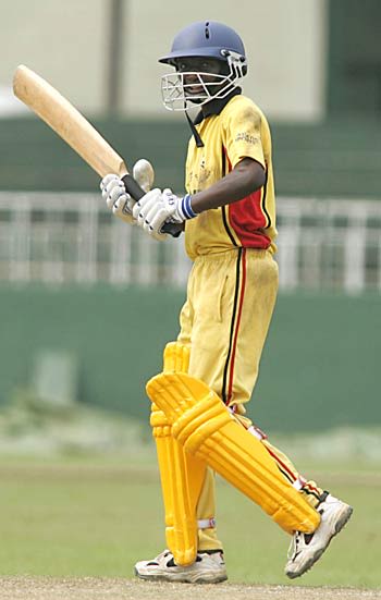 Emmanuel Nakaana of Uganda, at 14 the youngest player in the tournament