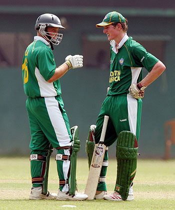 Pieter Daneel and Richard Levi of South Africa Under-19s
