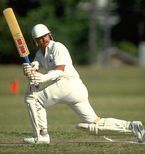 Wayne Larkins batting in a tour match against Windward Islands