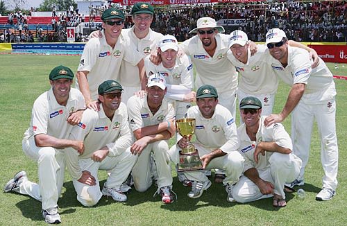 Australia celebrate their 2-0 clean sweep