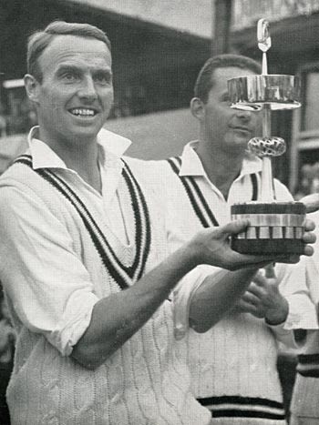 Alan Smith with the Gillette Cup