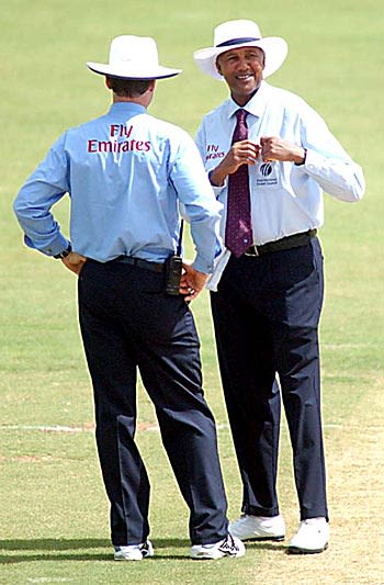 Roger Dill, the first umpire from the Associates/Affiliates panel to stand in an ODI