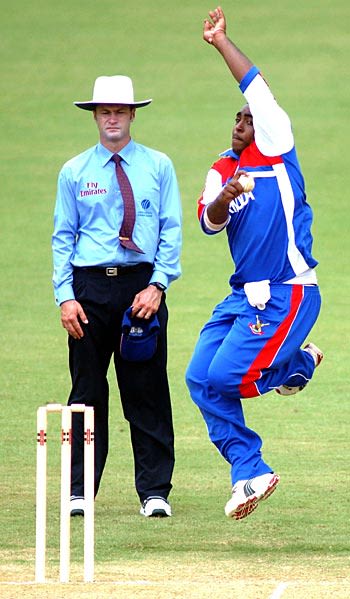 Bermuda's George OBrien in action