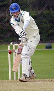 Dean Kotze is cleaned up in Namibia's first innings