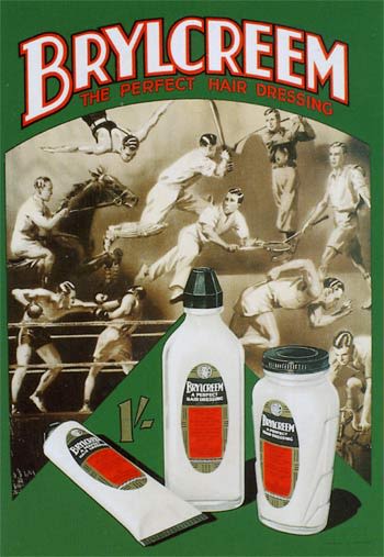 1930s Brylcreem advertisment featuring sportsmen
