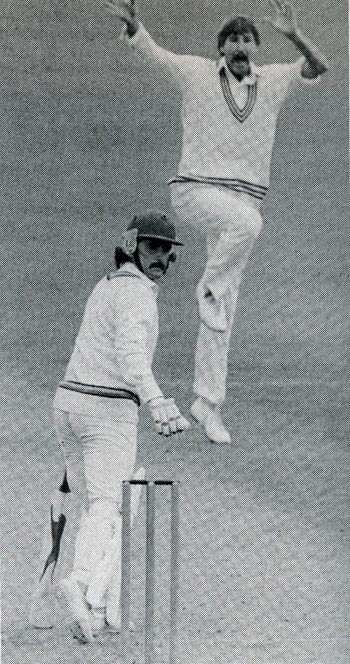 Ewen Chatfield has Allan Lamb caught behind