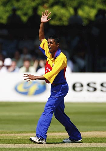 Jahid Ahmed took 4 for 32 on his one-day debut