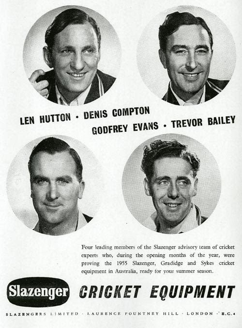 Commercialism 1955 style ... a Slazenger advertisement