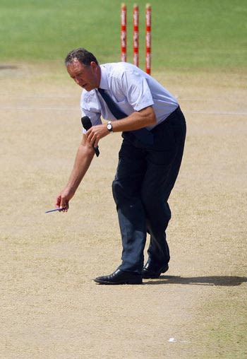Jeremy Coney does the pitch report in St Kitts ahead of the third Test between West Indies and India