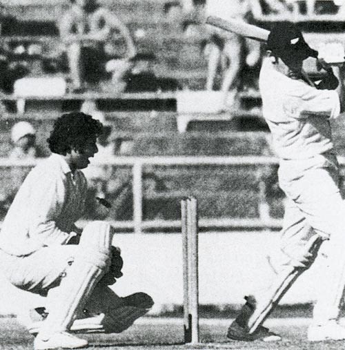 Brian Hastings is bowled to end the Test record 10th-wicket stand of 151
