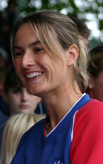 Jane Smit signs autographs at Lord's