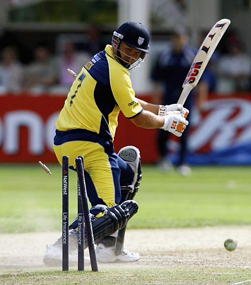 Neil Killeen is comprehensively bowled