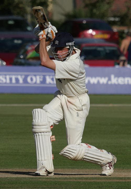 Ben Hutton drives through the covers