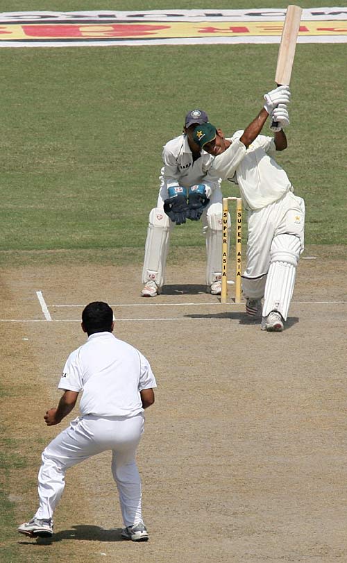 Usman Salahudin clobbers one down the ground