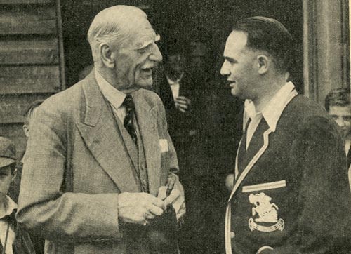 Sir Aubrey Smith chats with James Langridge