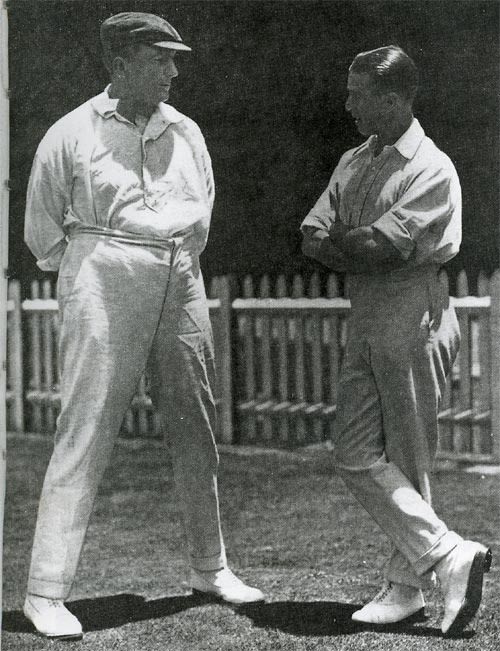 The giant Warwick Armstrong and Johnny Douglas