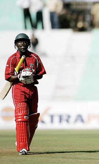 Tafadzwa Mufambisi looks lost as he makes his way back