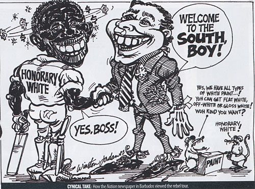 How <i>The Nation</i newspaper in Barbados viewed the rebel tour