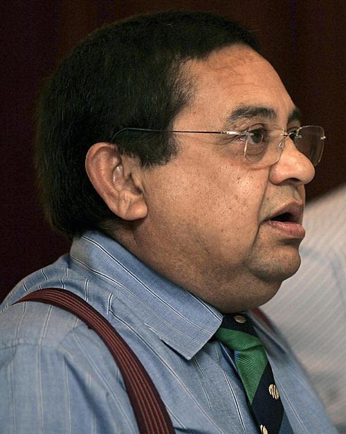 Percy Sonn at the start of the ICC executive meeting in Mumbai