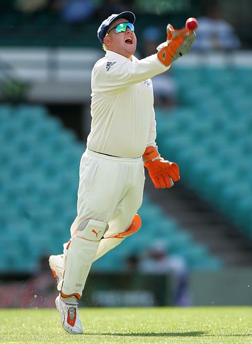 Daniel Smith celebrates a wicket
