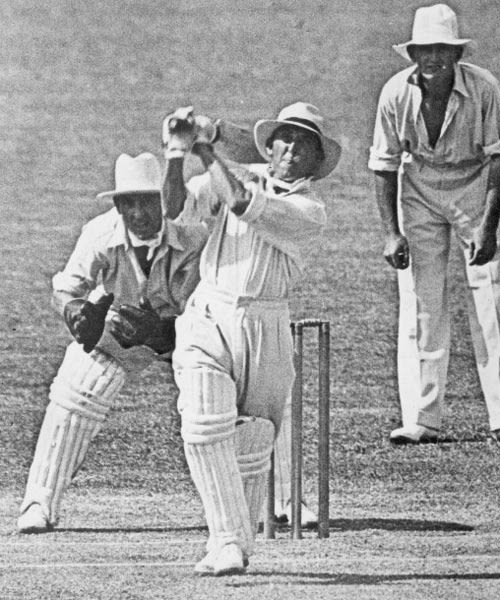 Eddie Paynter hits out during his heroic 83 at Brisbane