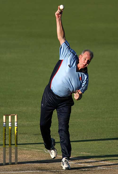 John Emburey takes his place in the England Legends XI