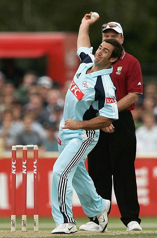 Andrew Johns, the rugby league star, is entrusted to bowl an over late in the innings