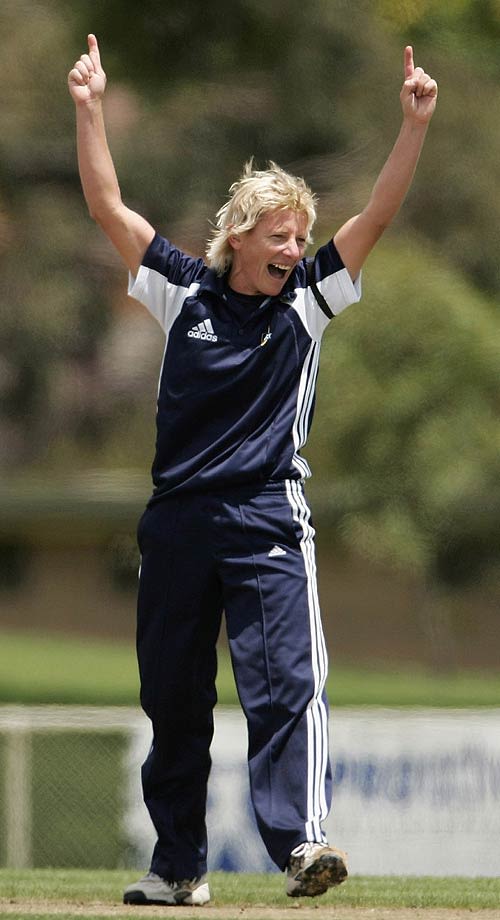 Cathryn Fitzpatrick celebrates her hat-trick