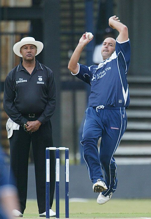 Paul Hoffmann took 1 for 21 in his opening spell